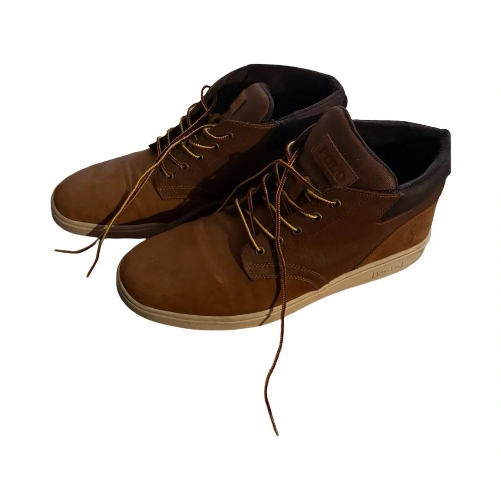 Polo Ralph Lauren Men's Suede Nubuck Leather Boots Size‎ 13